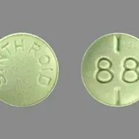 Synthroid (Levothyroxine [ lee-voe-thye-rox-een ])-SYNTHROID 88-88 mcg (0.088 mg)-Green-Round