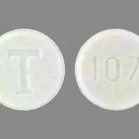 Tenormin (Atenolol [ a-ten-oh-lol ])-T 107-25 mg-White-Round