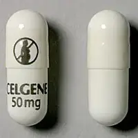 Thalomid (Thalidomide [ tha-lid-oh-mide ])-CELGENE 50 mg DO NOT GET PREGNANT SYMBOL-50 mg-White-Capsule-shape