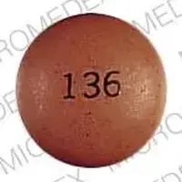 Tofranil (Imipramine [ im-ip-ra-meen ])-136 GEIGY-50 mg-Brown-Round