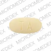 Tricor (Fenofibrate [ fen-oh-fye-brate ])-a TA-54 mg-Yellow-Oval