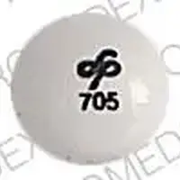 Trilafon (Perphenazine [ per-fen-a-zeen ])-LOGO 705-2 MG-White-Round