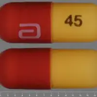 Trilipix (Fenofibric acid [ fen-oh-fye-brik-as-id ])-a 45-45 mg-Brown & Yellow-Capsule-shape