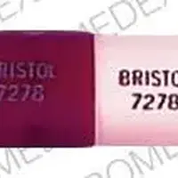 Trimox (Amoxicillin [ am-ox-i-sil-in ])-BRISTOL 7278 BRISTOL 7278-250 mg-Maroon & Pink-Capsule-shape