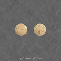 Vioxx (Rofecoxib (oral) [ row-feh-cock-sib ])-Vioxx MRK 110-25 mg-Yellow-Round