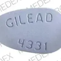 Viread (Tenofovir disoproxil)-GILEAD 4331 300-300 mg-Blue-Oval