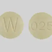 Westhroid (Thyroid desiccated [ thye-roid ])-W 025-16.25 mg (¼ grain)-Yellow-Round