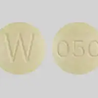 Westhroid (Thyroid desiccated [ thye-roid ])-W 050-32.5 mg (½ grain)-Yellow-Round