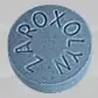 Zaroxolyn (Metolazone [ me-tol-a-zone ])-ZAROXOLYN 5-5 mg-Blue-Round