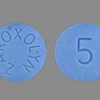 Zaroxolyn (Metolazone [ me-tol-a-zone ])-ZAROXOLYN 5-5 mg-Blue-Round