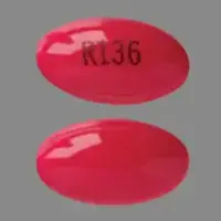 Zenatane (Isotretinoin (oral) [ eye-so-tret-i-noyn ])-R136-20 mg-Pink-Capsule-shape