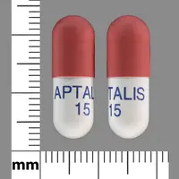 Zenpep (Pancrelipase [ pan-kre-lye-pace ])-APTALIS 15-pancrelipase (15,000 units lipase, 47,000 units protease, 63,000 units amylase)-Red & White-Capsule-shape