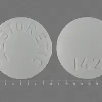 Zestoretic (Hydrochlorothiazide and lisinopril [ hye-droe-klor-oh-thye-a-zide-and-lye-sin-oh-pril ])-ZESTORETIC 142-12.5 mg / 20 mg-White-Round