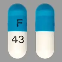 Atomoxetine (Atomoxetine [ at-oh-mox-e-teen ])-F 43-25 mg-Blue & White-Capsule-shape