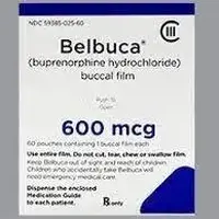 Belbuca (Buprenorphine (oral/buccal) [ bue-pre-nor-feen ])-E6-600 mcg buccal film-Yellow-Four-sided