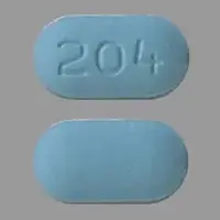 Cefuroxime (oral/injection) (Cefuroxime (oral/injection) [ sef-ue-rox-eem ])-204-250 mg-Blue-Capsule-shape