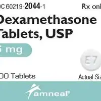 Dexamethasone (systemic) (monograph) (Medically reviewed)-E7-6 mg-White-Round