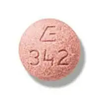 Fosinopril (Fosinopril [ foe-sin-oh-pril ])-E 342-20 mg / 12.5 mg-Pink-Round