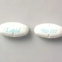 Gemfibrozil (Gemfibrozil [ jem-fye-broe-zil ])-Lopid P-D 737-600 mg-White-Oval