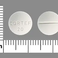 Hydrocortisone rectal (foam, enema) (Hydrocortisone rectal (foam, enema) [ hye-dro-kort-i-zone-rek-tal ])-CORTEF 20-20 mg-White-Round