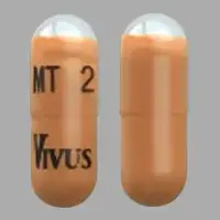 Pancreaze (Pancrelipase)-MT 2 VIVUS-2,600 USP units of lipase; 6,200 USP units of protease; 10,850 USP units of amylase-Orange / Clear-Capsule-shape