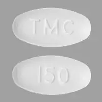 Prezista (Darunavir [ da-roon-a-veer ])-TMC 150-150 mg-White-Oval