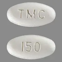 Prezista (Darunavir [ da-roon-a-veer ])-TMC 150-150 mg-White-Oval