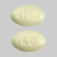 Sensipar (Cinacalcet [ sin-ah-cal-set ])-AMG 60-60 mg-Green-Oval