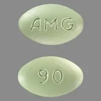 Sensipar (Cinacalcet [ sin-ah-cal-set ])-AMG 90-90 mg-Green-Oval