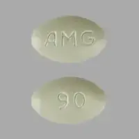 Sensipar (Cinacalcet [ sin-ah-cal-set ])-AMG 90-90 mg-Green-Oval