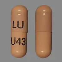 Suprax (Cefixime [ sef-ix-eem ])-LU U43-400 mg-Brown-Capsule-shape