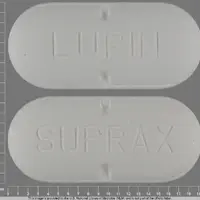 Suprax (Cefixime [ sef-ix-eem ])-SUPRAX LUPIN-400 mg-White-Capsule-shape