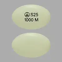 Synjardy xr (Empagliflozin and metformin [ em-pa-gli-floe-zin-and-met-for-min ])-Logo S25 1000 M-25 mg / 1000 mg-Green-Oval