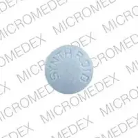 Synthroid (Levothyroxine [ lee-voe-thye-rox-een ])-SYNTHROID 150-150 mcg (0.15 mg)-Blue-Round