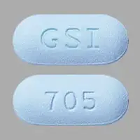 Truvada (Emtricitabine and tenofovir disoproxil fumarate [ em-trye-sye-ta-been-and-ten-of-oh-vir ])-GSI 705-167 mg / 250 mg-Blue-Capsule-shape