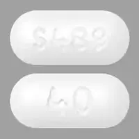 Vyvanse (Lisdexamfetamine [ lis-dex-am-fet-a-meen ])-S489 40-40 mg-White-Capsule-shape