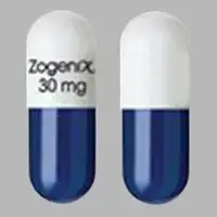 Zohydro er (Hydrocodone (oral) [ hye-droe-koe-done ])-Zogenix 30 mg-30 mg-Blue & White-Capsule-shape