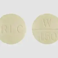 Westhroid (Thyroid desiccated [ thye-roid ])-RLC W 150-97.5 mg (1 ½ grain)-Yellow-Round