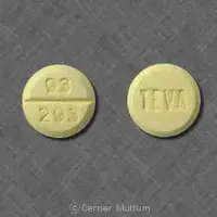 Levodopa/carbidopa (monograph) (Medically reviewed)-TEVA 93 293-25 mg / 100 mg-Yellow-Round