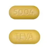 Amlodipine, hydrochlorothiazide, and olmesartan (Amlodipine, hydrochlorothiazide, and olmesartan [ am-loe-di-peen, hye-droe-klor-oh-thye-a-zide, and-ol-me-sar-tan ])-TEVA 5004-5 mg / 25 mg / 40 mg-Yellow-Capsule-shape