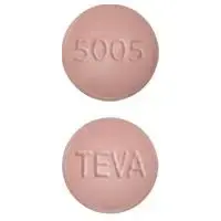 Amlodipine, hydrochlorothiazide, and olmesartan (Amlodipine, hydrochlorothiazide, and olmesartan [ am-loe-di-peen, hye-droe-klor-oh-thye-a-zide, and-ol-me-sar-tan ])-TEVA 5005-5 mg / 12.5 mg / 20 mg-Pink-Round