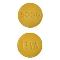 Amlodipine, hydrochlorothiazide, and olmesartan (Amlodipine, hydrochlorothiazide, and olmesartan [ am-loe-di-peen, hye-droe-klor-oh-thye-a-zide, and-ol-me-sar-tan ])-TEVA 5006-5 mg / 12.5 mg / 40 mg-Yellow-Round