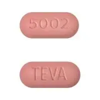 Amlodipine, hydrochlorothiazide, and olmesartan (Amlodipine, hydrochlorothiazide, and olmesartan [ am-loe-di-peen, hye-droe-klor-oh-thye-a-zide, and-ol-me-sar-tan ])-TEVA 5002-10 mg / 25 mg / 40 mg-Pink-Capsule-shape