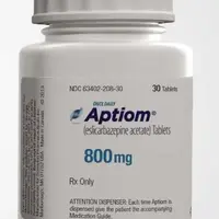 Aptiom (Eslicarbazepine [ es-li-kar-baz-e-peen ])-ESL 800-800 mg-White-Rectangle