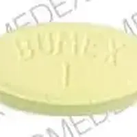 Bumex (oral/injection) (Bumetanide (oral/injection) [ byoo-met-a-nide ])-ROCHE BUMEX 1-1 mg-Yellow-Oval