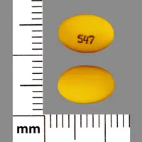 Calcitriol (Calcitriol (oral/injection) [ kal-si-trye-ol ])-547-0.25 mcg-Yellow-Oval