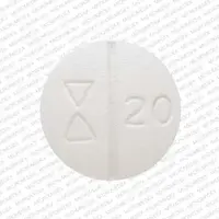 Escitalopram (Escitalopram)-5852 Logo 20-20 mg-White-Round