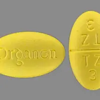 Remeron (Mirtazapine [ mir-taz-a-peen ])-Organon TZ 3-15 mg-Yellow-Oval