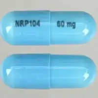 Vyvanse (Lisdexamfetamine [ lis-dex-am-fet-a-meen ])-NRP104 60 mg-60 mg-Blue-Capsule-shape