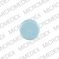 Bentyl (Dicyclomine (oral/injection) [ dye-sye-kloe-meen ])-BENTYL 20-20 mg-Blue-Round